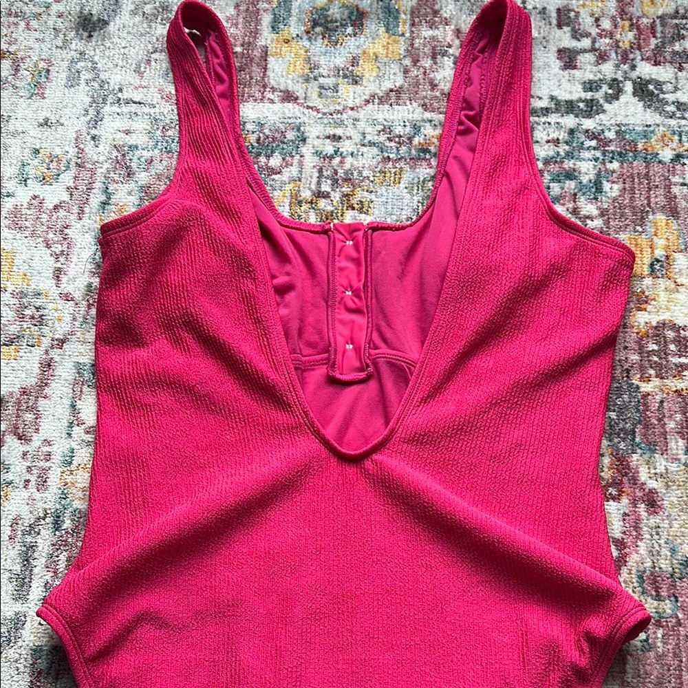 Womens Pink One Piece Swimsuit - Picture 3 of 6